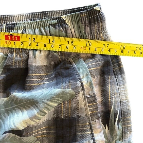 Tommy Bahama Swim Trunks Black White Plaid Large Pineapples Mesh Lining size L - Picture 6 of 8